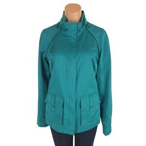 Silk-Blend 2-in-1 Vest Jacket Size 46 US 10 Womens Green $3890